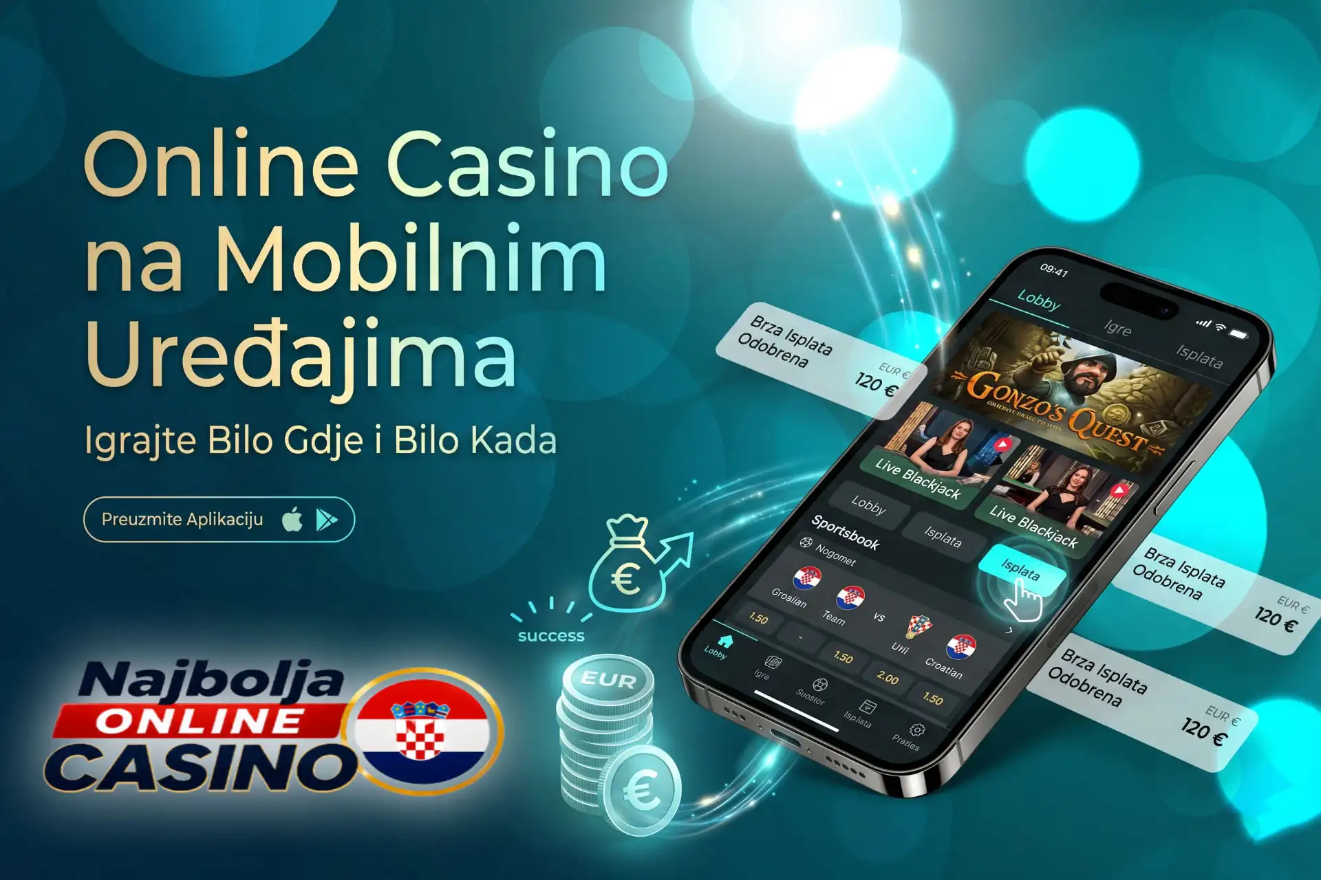 Počnite igrati online casino igre na svom mobilnom uređaju